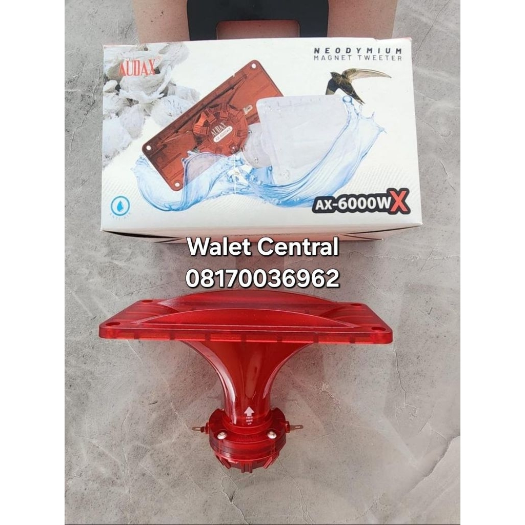 Tweeter Audax AX-6000wX Tahan Air, Warna Merah, Tweeter Panggil Burung Walet