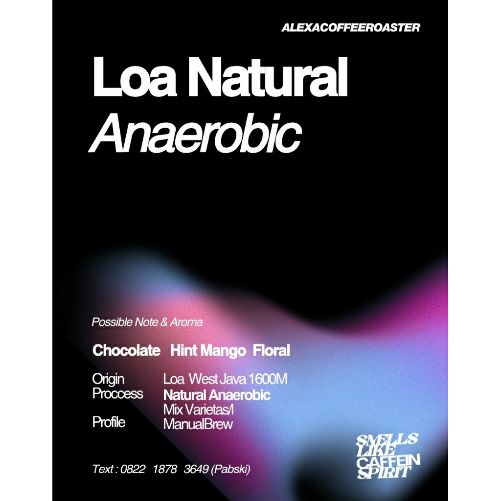 

Single Origin Arabica Natural Anaerobic Loa West Java 200gr Roasted Beans