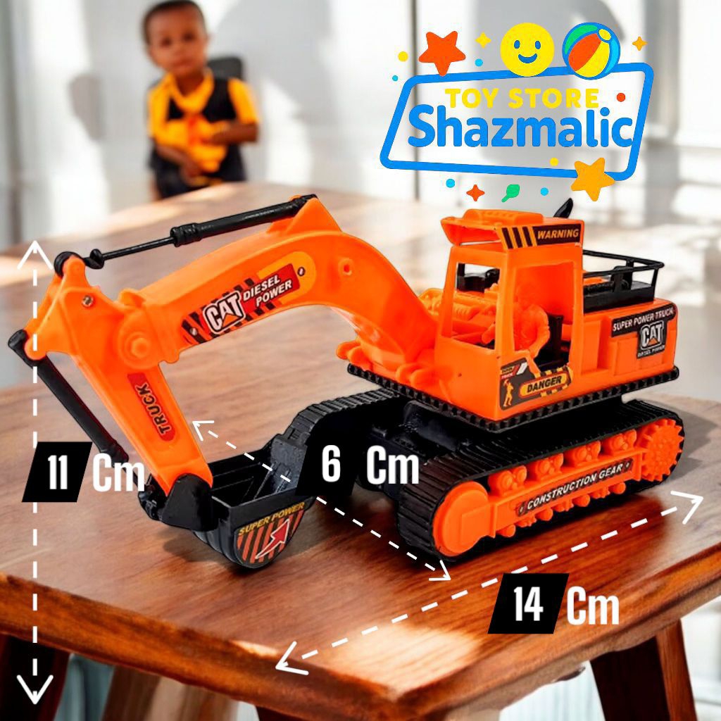 Mainan Anak Truk Beko Excavator | Bisa Gerak Naik Turun dan Gerak Manual | Mainan Seru dan Aman Untu