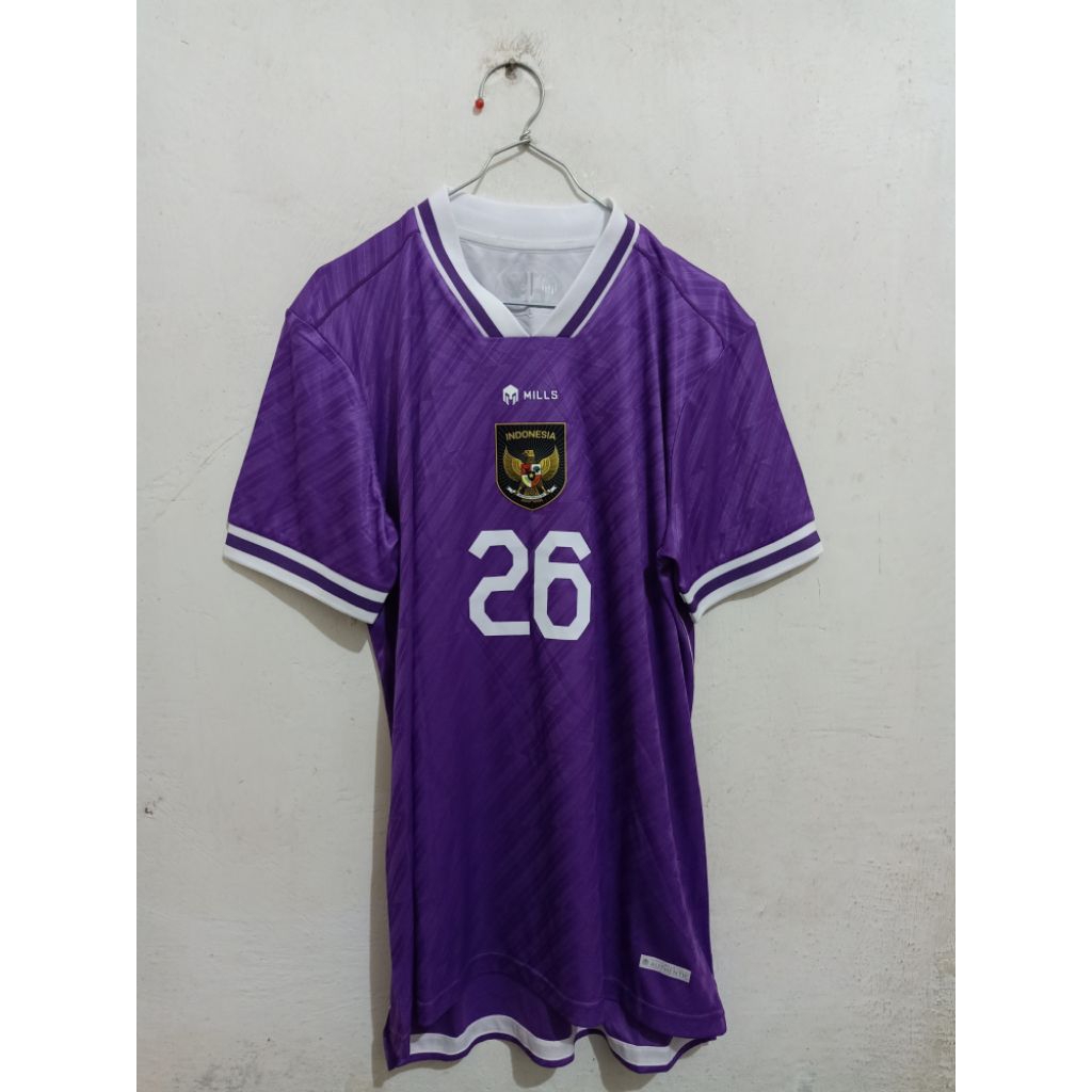 Jersey Timnas Indonesia Kiper GK Away Ungu 2022 2023 Original Match Prepared Authentic Player Issue 