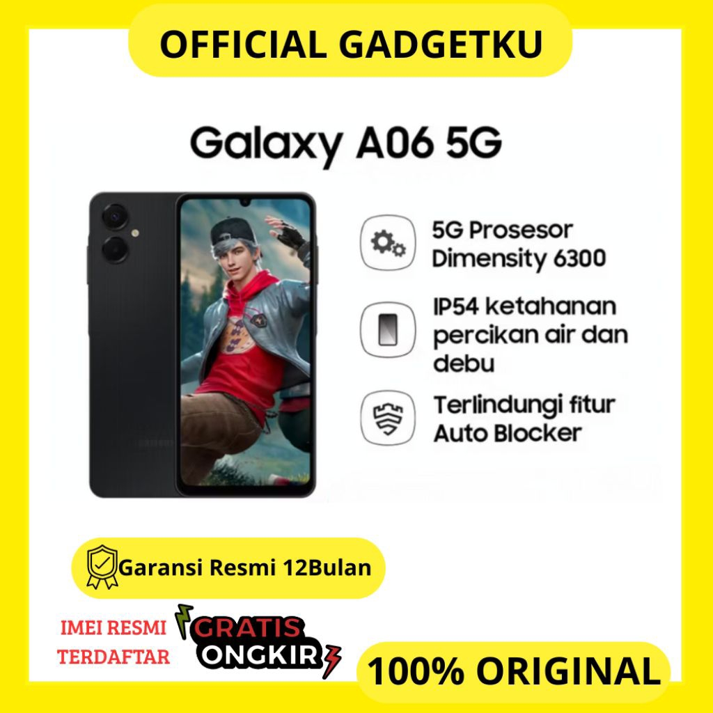 Samsung Galaxy A06 5G (6/128GB)Garansi Resmi