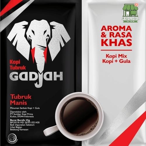 

Kopi Tubruk Gadjah Gula Terpisah 1 Renceng isi 10 Sachet