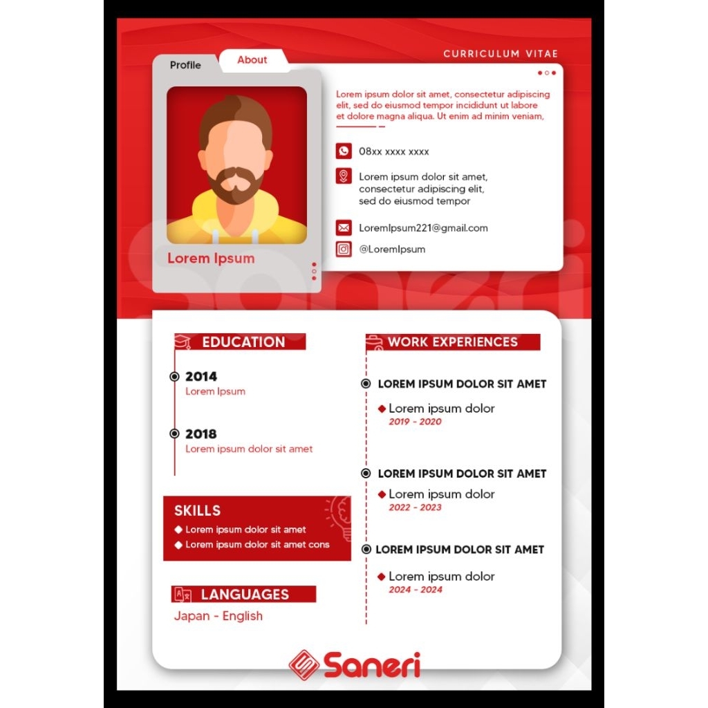 

Jasa Pembuatan CV/Desain CV/Jasa CV/Surat Lamaran Kerja/Edit Foto