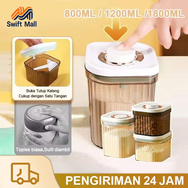 Swift Mall Toples Susu Bubuk Anko Penyimpanan Susu bubuk Wadah Susu Bubuk Kotak Susu Bubuk Tempat
