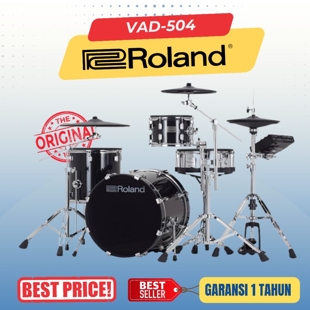 Roland VAD-504 V-Drums Acoustik Design Drum Kit