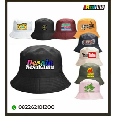 Topi Rimba Custom Cetak Sablon DTF