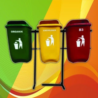 tempat sampah fiberglass 3 in1