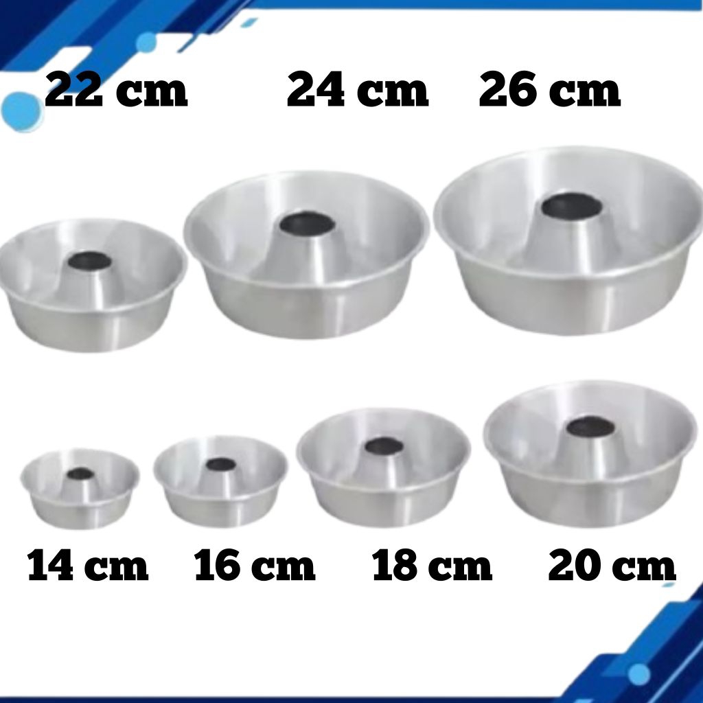 Loyang Bolu Baking Pan / Loyang Tulban Press / Loyang Tulban Anti Lengket 14 16 18 20 22 24 26 28 Cm