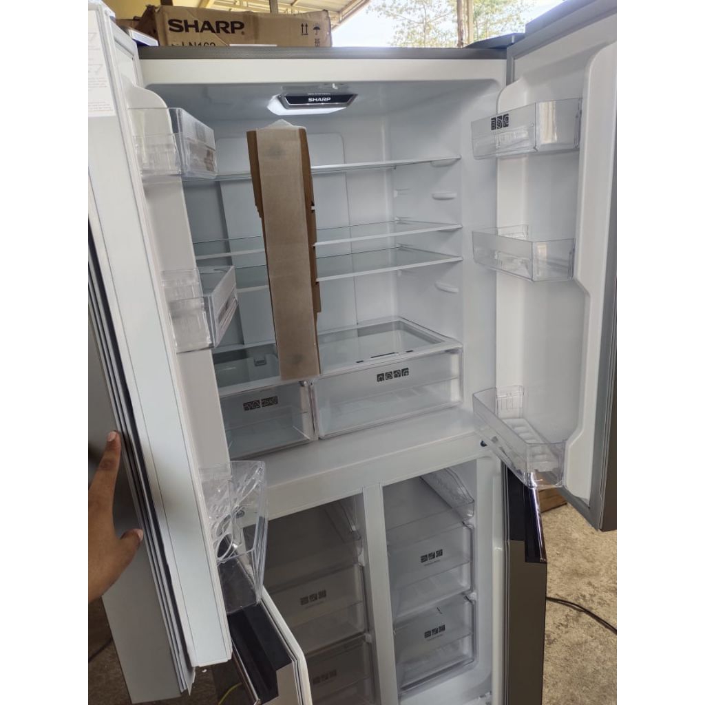 KULKAS SHARP SJ-IF51PG-BK LEMARI ES 4 PINTU SIDE BY SIDE