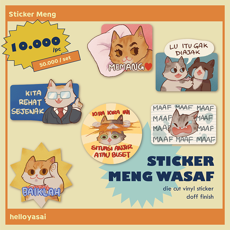 

Stiker Wasaf Meng (bisa set bisa satuan)