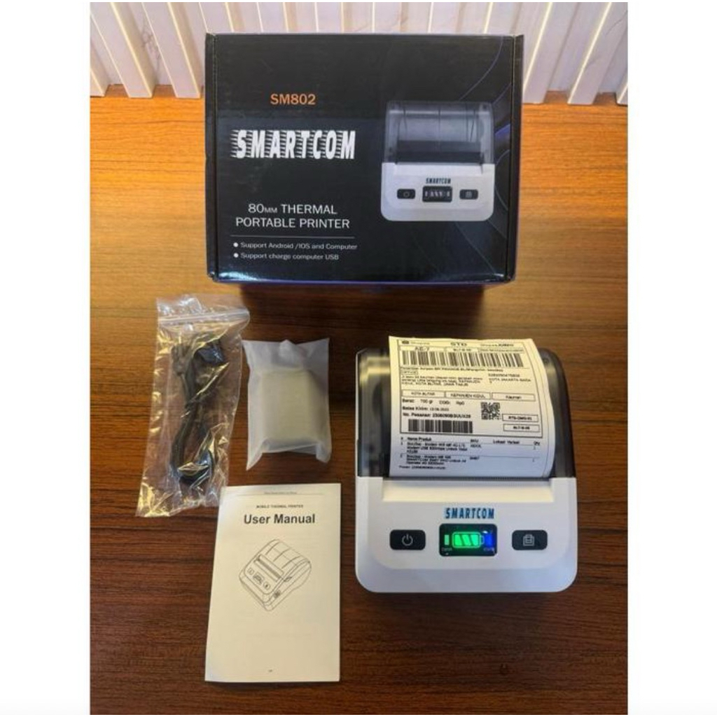 Printer thermal SMARTCOM SM802 80mm thermal portable printer