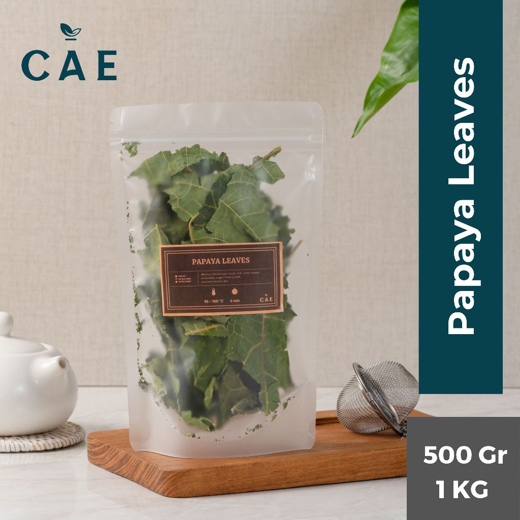 

Papaya Leaves Tea: Teh Daun Pepaya Kering Organik Premium 500 Gr - 1KG