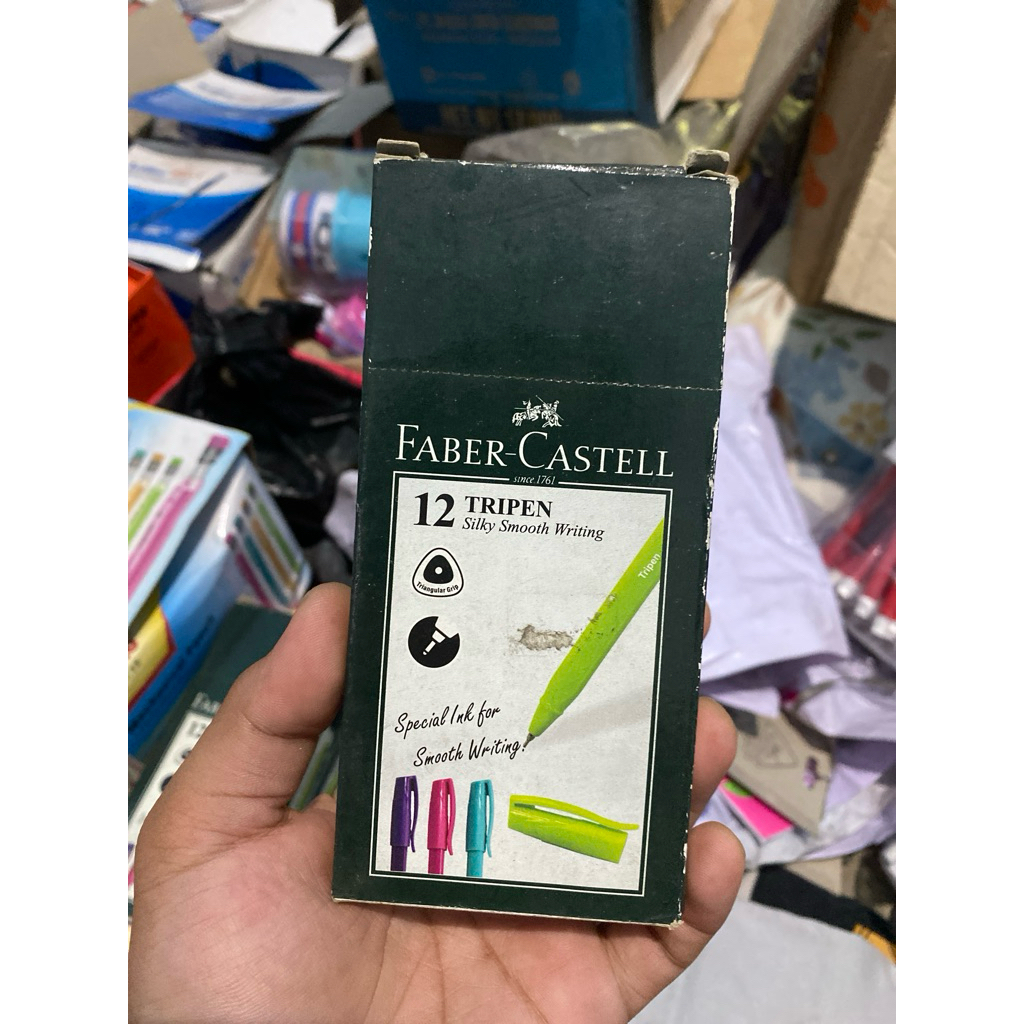 

pulpen Faber castell Tripen 1 pack 12 pcs hitam