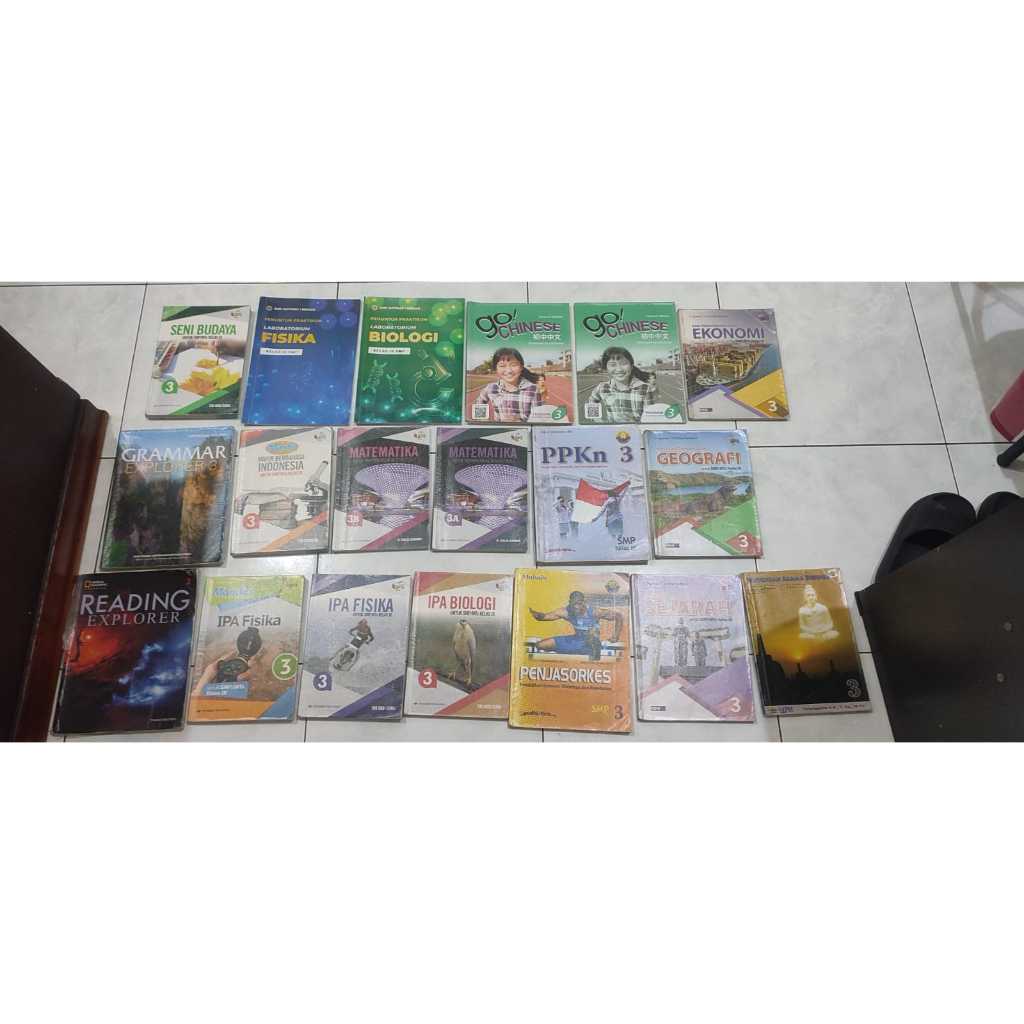 Buku Pelajaran 1 Set Sutomo 1 Kelas 9 SMP 3 ( ipa fisika sejarah ips geografi ekonomi matematika bio
