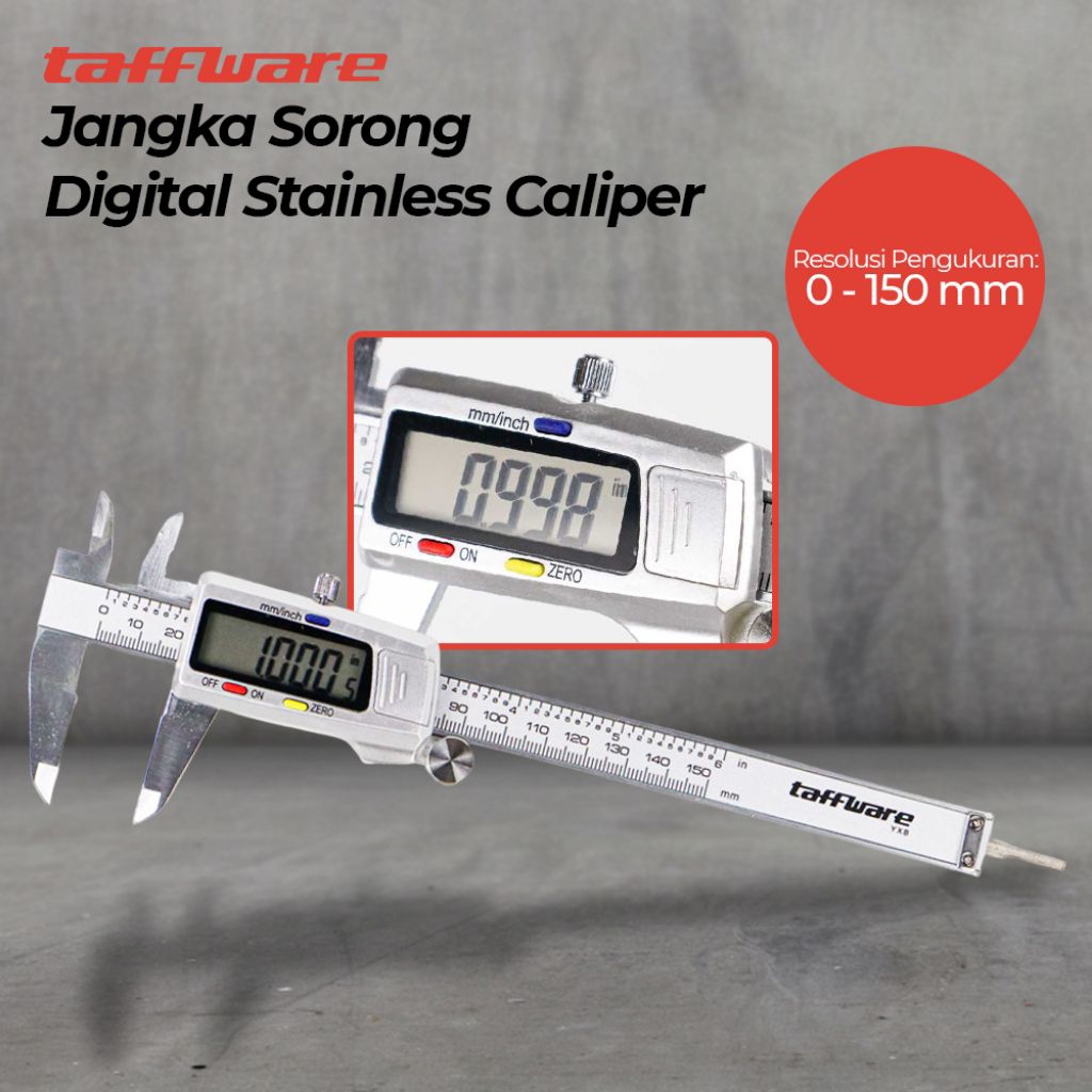 

Taffware Jangka Sorong Kaliper Sigmat Digital Stainless Steel 150mm - YXB - Silver