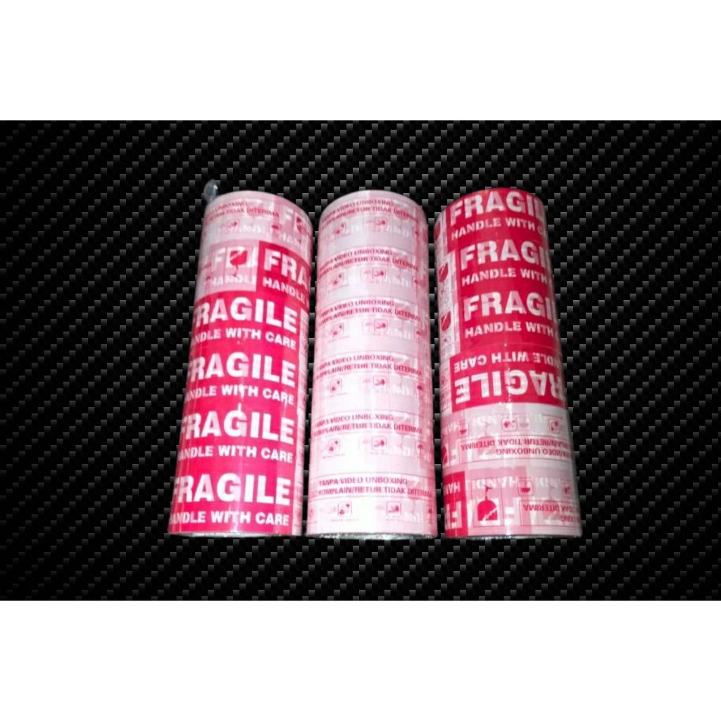 

Lakban Fragile Unboxing warna Putih 70 yard x 45 mm x 50 micron