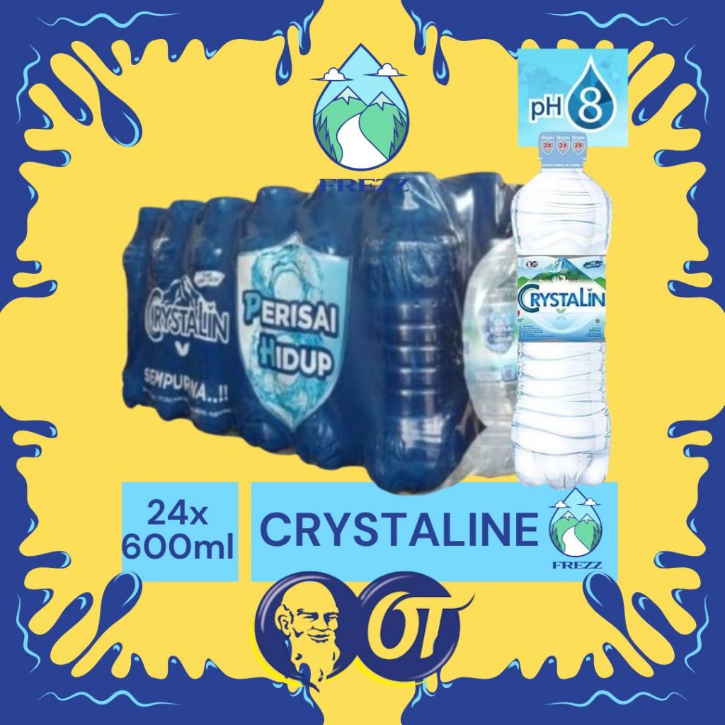 

(INSTANT) CRYSTALLINE 600ML MINI PACK ISI 24 BOTOL PER PACKS - READY CRYSTALIN 330, LEMINERAL, AQUA, CLEO, VIT, PRISTINE, POCARI Air Minum Kemasan Botol Minuman