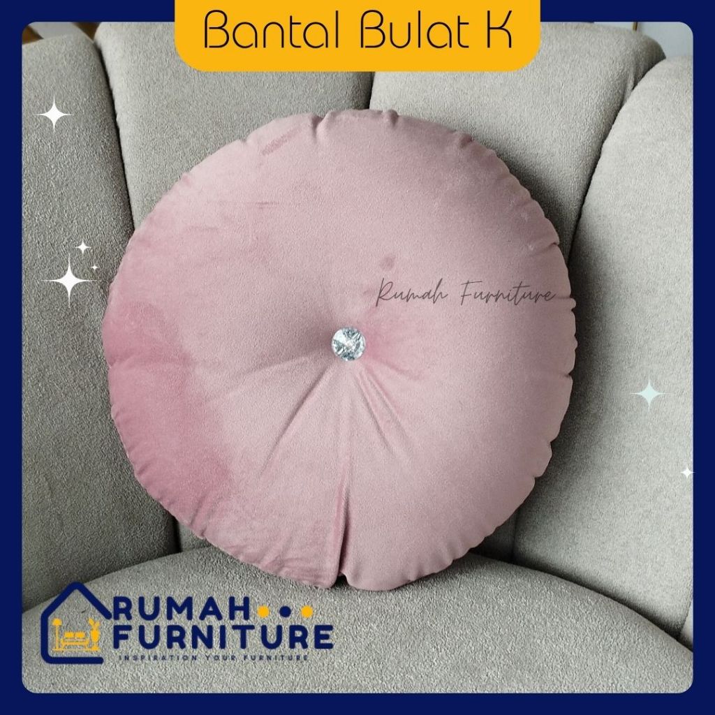 Bantal Bulat Kancing / Bantal Sofa / Bantal Aesthetic