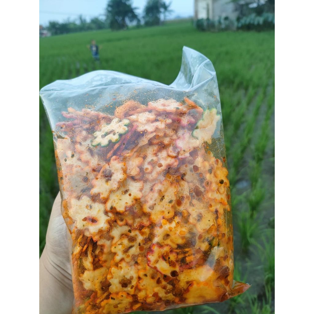 

sebring kerupuk bunga khas bandung 500g