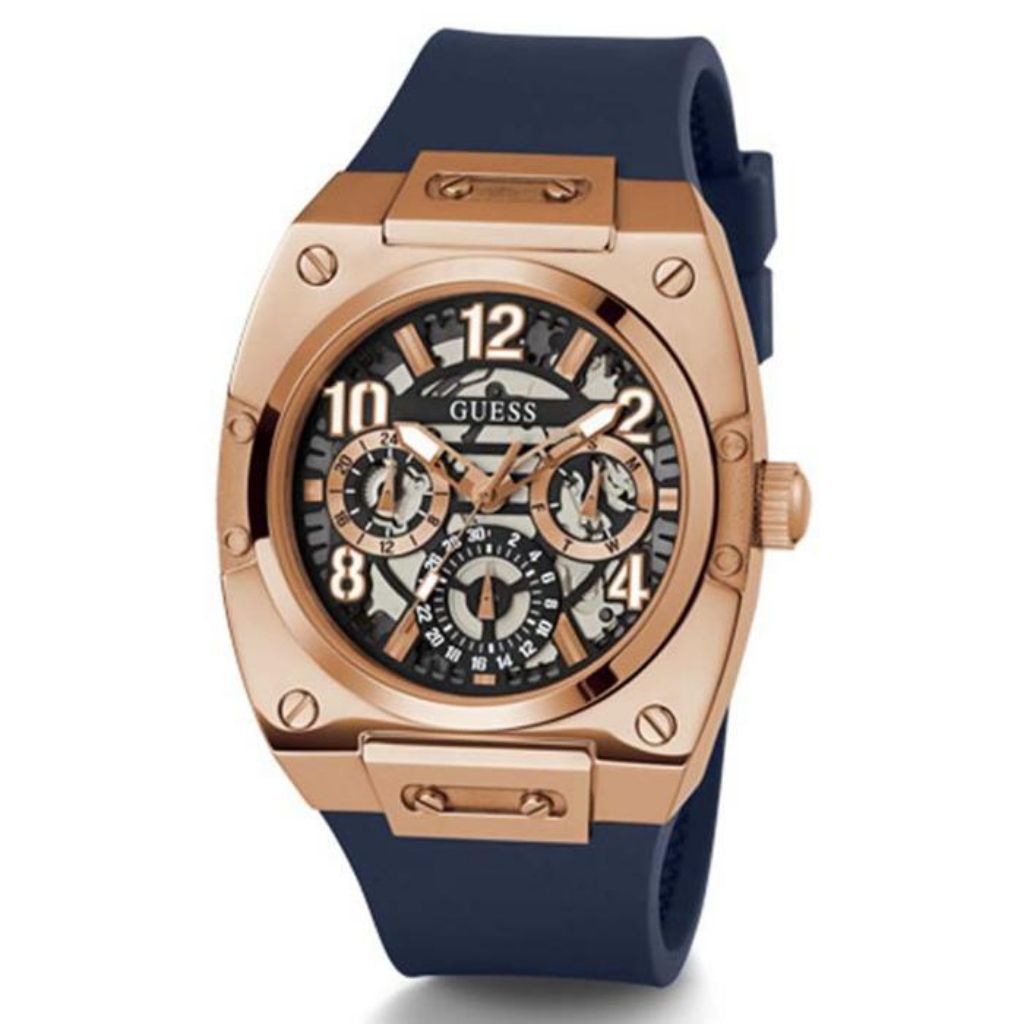 GUESS GW0569G3 Original PRODIGY Jam Tangan Pria Analog Navy Silicone