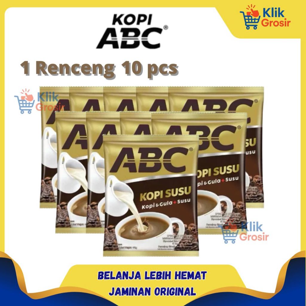 

[RENCENG] ABC KOPI SUSU 31gr Renceng Isi 10 Sachet - Kopi Susu \ Nikmat \ Praktis \ Ekonomis