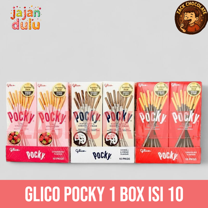 

Glico pocky mini 1 box isi [10pcs] biskuit bersalut cokelat coklat