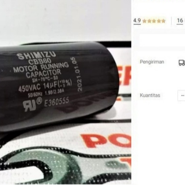 

Kapasitor SHIMIZU 14uf 450V Capasitor 14 uf Capacitor Kabel mikro VAC