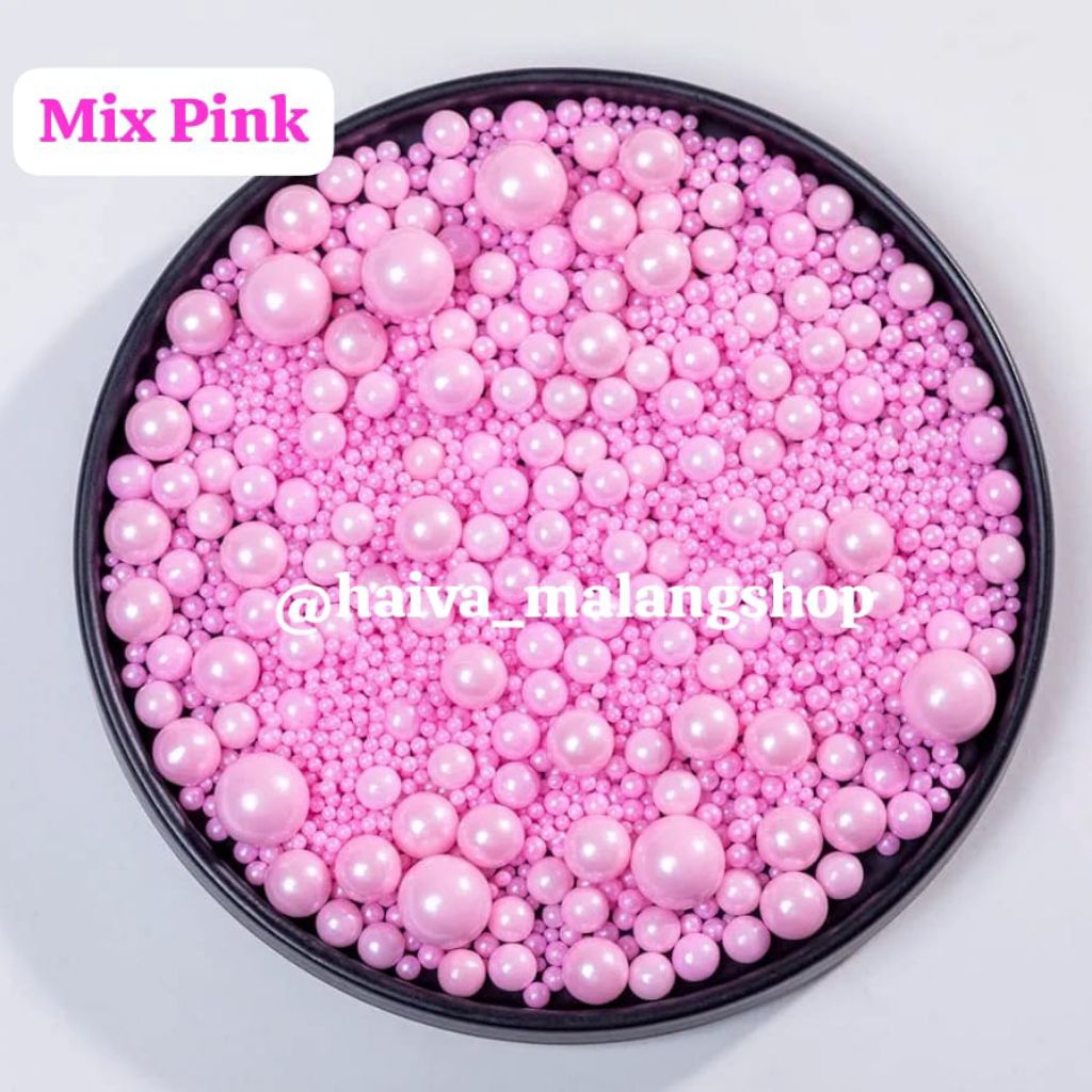

Mutiara Mix Pink/Sprinkle Kue Tart Pink/ Hiasan kue merah muda/Dekorasi kue bisa dimakan/ Mix Pink