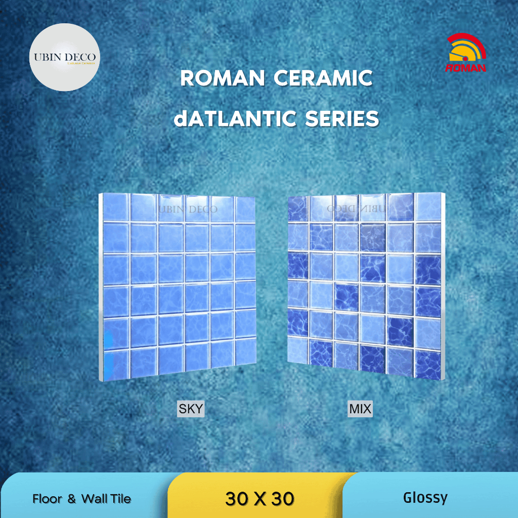Roman Keramik Precut dATLANTIC 30 x 30 cm (PER Dus/Box)