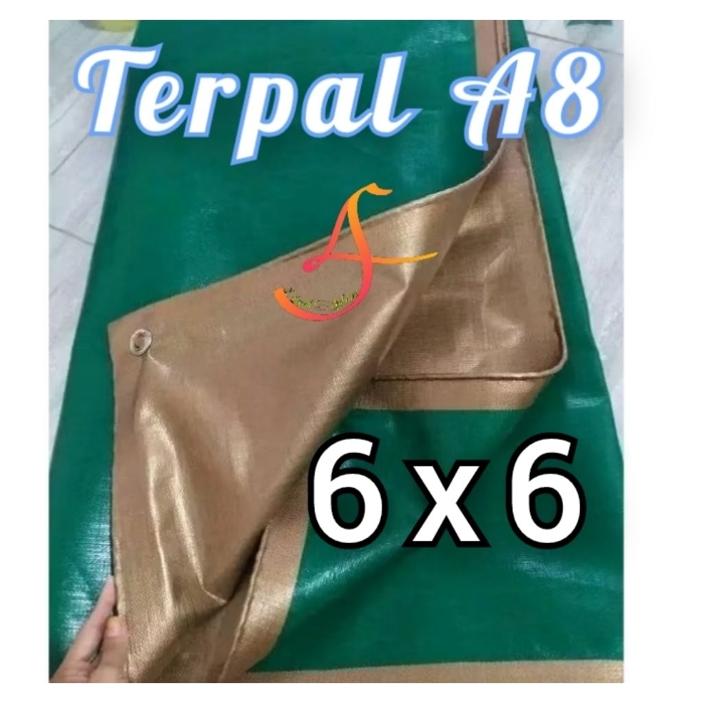 terpal plastik korea A8 6x6 Army-gold terpal tebal murah terpal korea anti air tenda warung dan truk