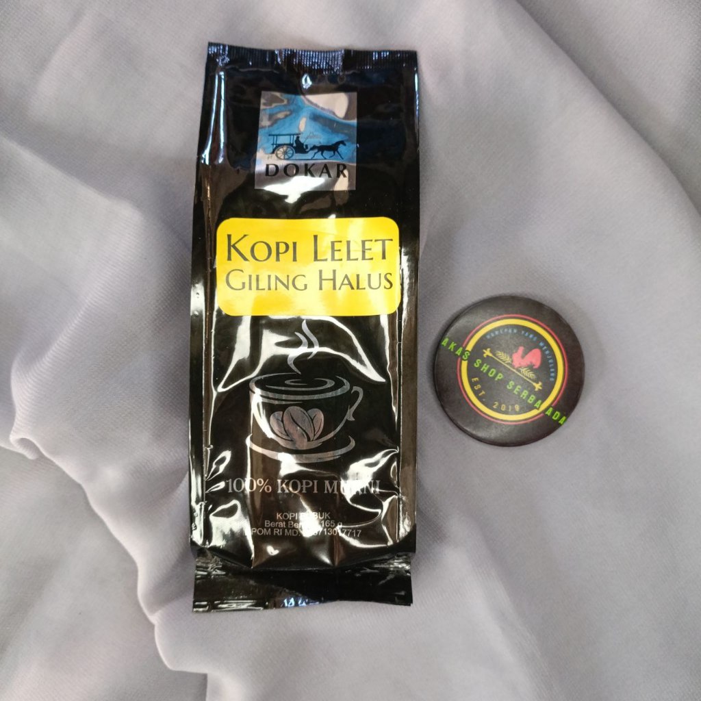 

Kopi LELET Robusta Kopi Tubruk DOKAR Bubuk Gilingan Lebih Halus Cethe Klasik (100% KOPI MURNI)