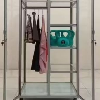 TC ALUMINIUM LB 506 88X55X150 s LEMARI RAK BAJU ALUMINIUM