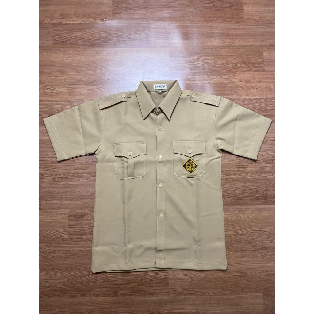 BAJU SERAGAM PRAMUKA SMP-SMA LENGAN PENDEK BAHAN RAPILO