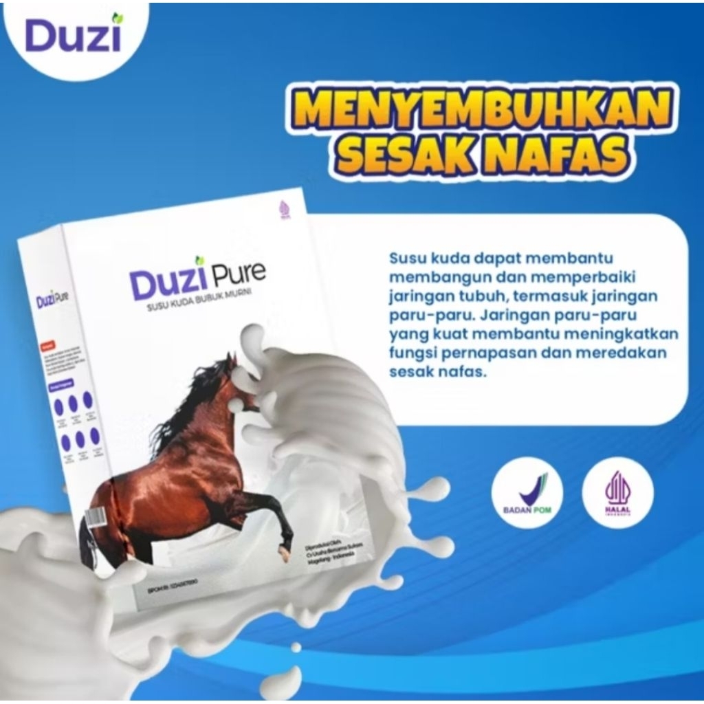 

DUZI PURE Susu Kuda Bubuk Murni Herbal Lombok BPOM