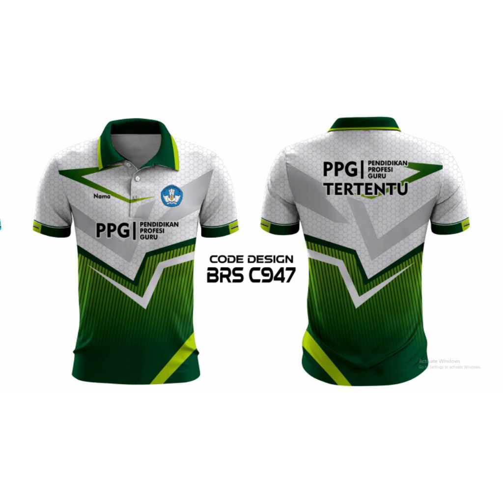 PPG//Kaos Jersey PPG kerah full printing gratis dan bebas custom//Bahan dry fit premium//Kaos jersey