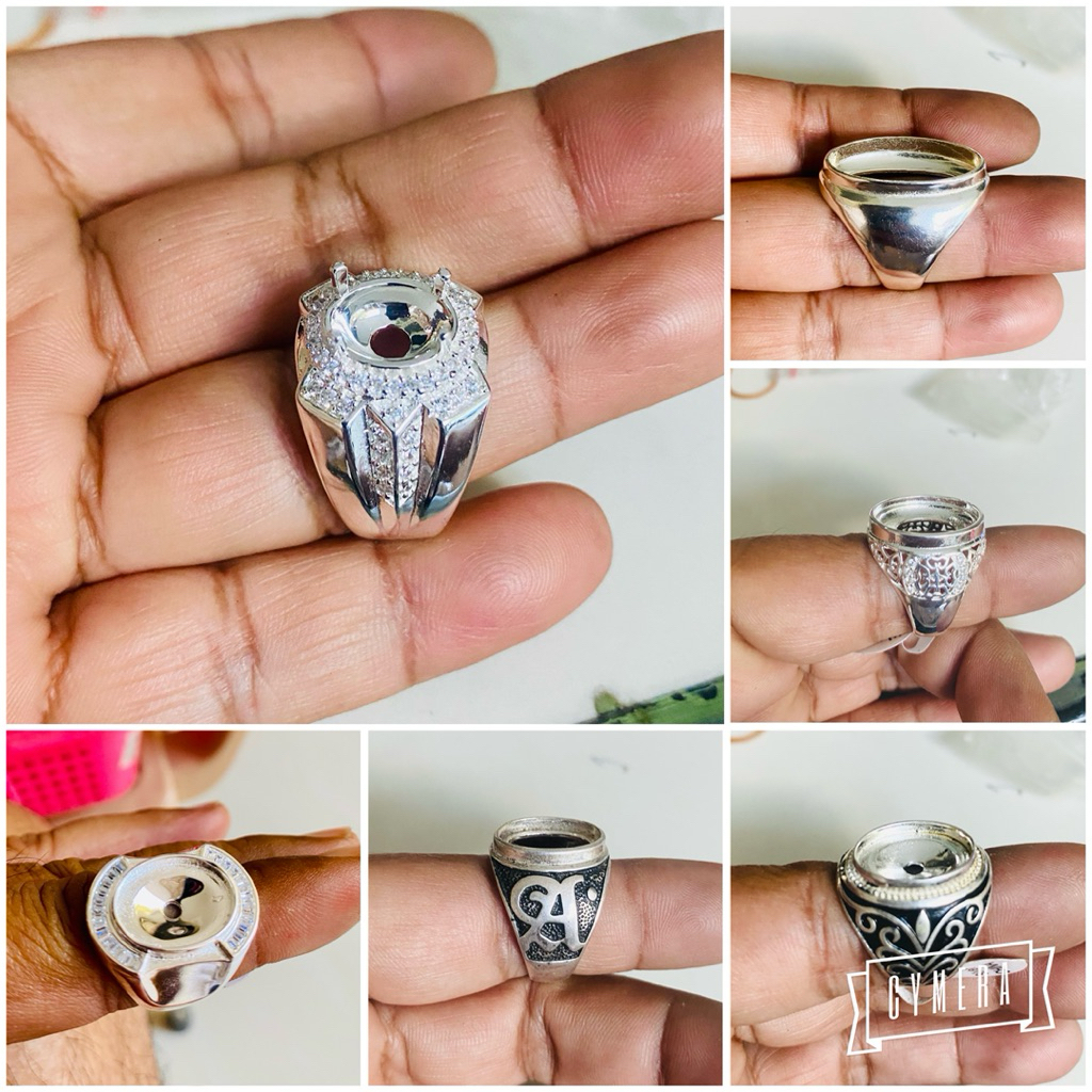 emban batu//cangkang cincin //silver cina//emban alpaka super