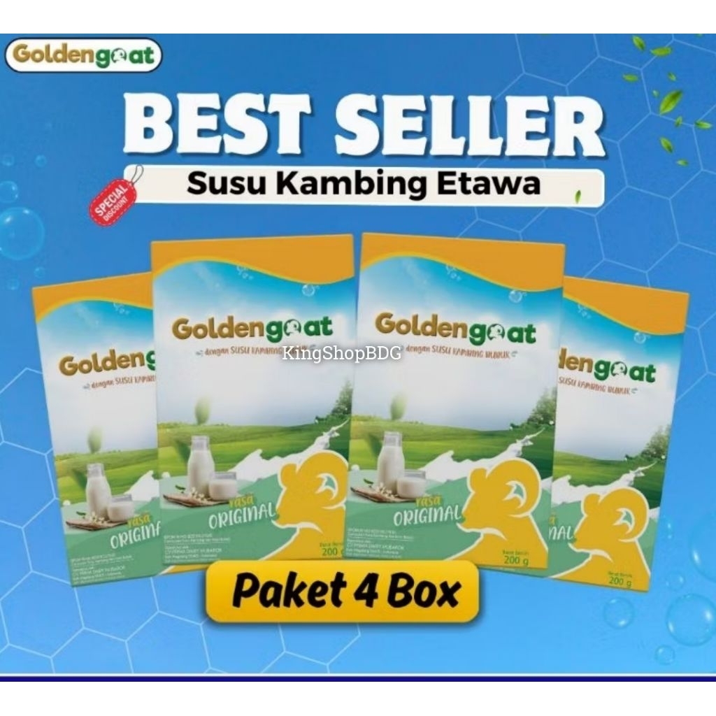 

PAKET HEMAT 4 BOX Golden Goat Susu Kambing Etawa Murni Original