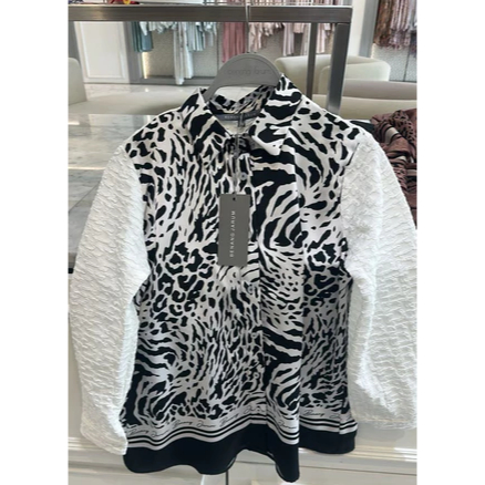 Atasan Shirt BJ_Benang Jarum Call of The Wild Bone Mixed Fabric Size XS