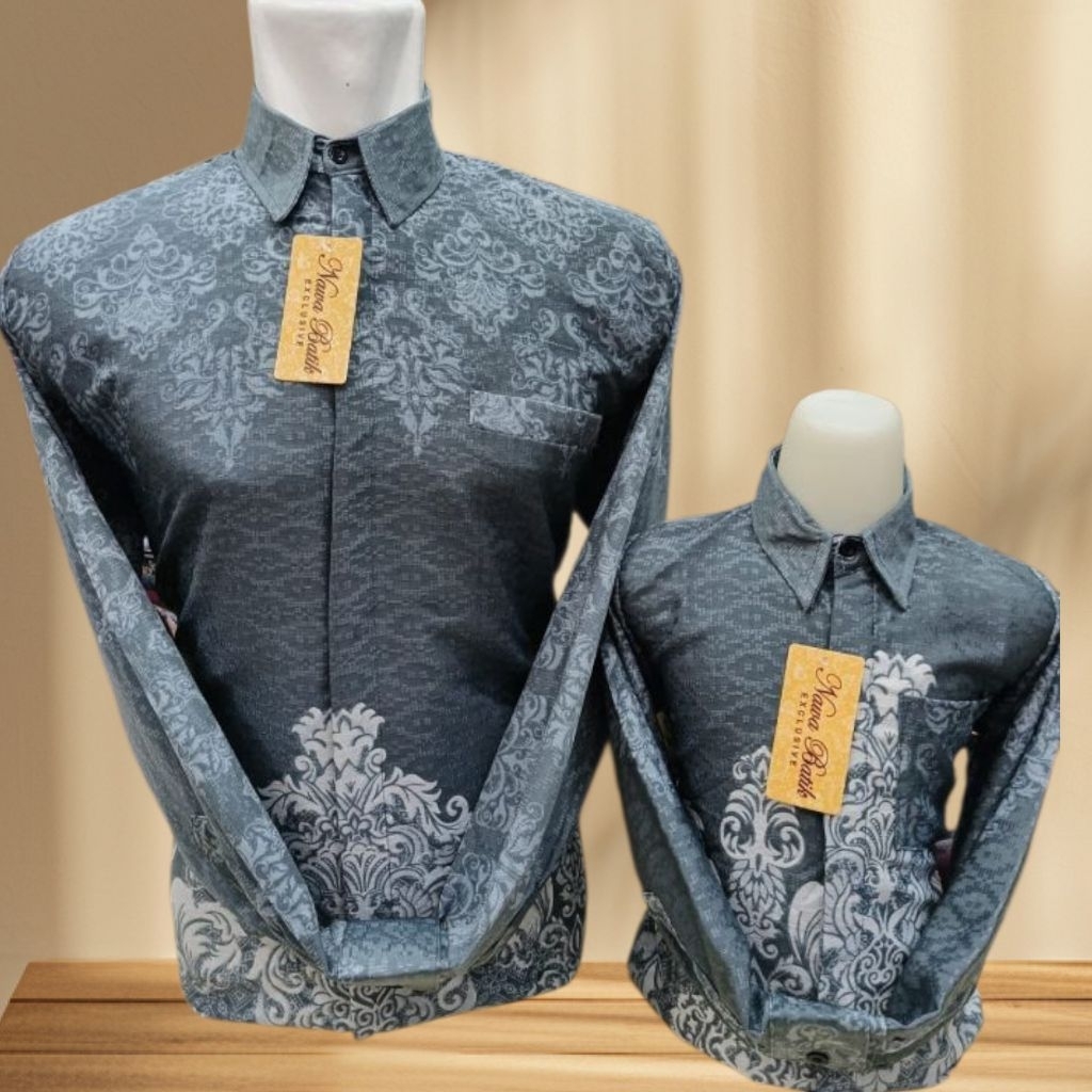 Batik Couple Ayah Anak Katun Premium COD BATIK COUPLE AYAH ANAK PREMIUM