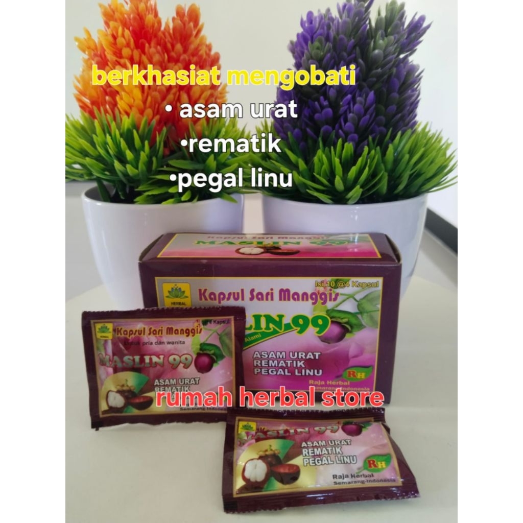 MASLIN 99 (RAMUAN HERBAL UNTUK ASAM URAT ,REMATIK,PEGAL LINU)