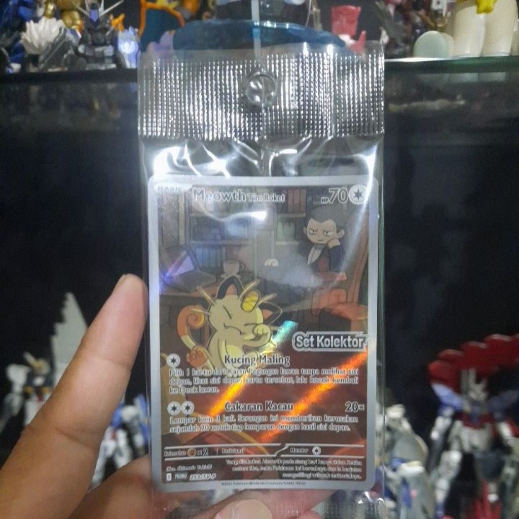 Pokemon Card Meowth Tim Roket AR Set Kolektor