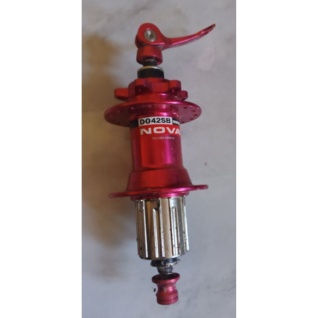 Hub freehub Novatec D042SB rear belakang merah mountain bike 32hole