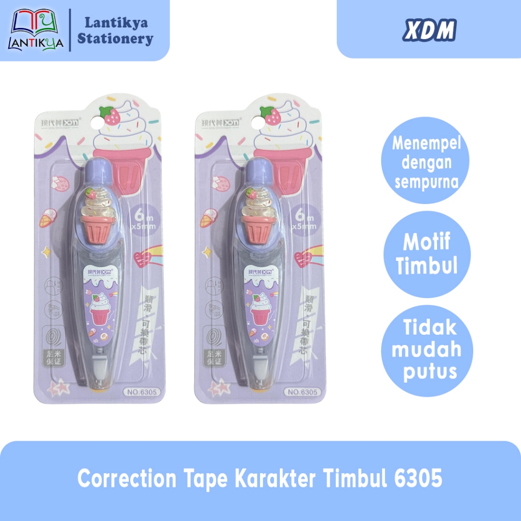 

Correction Tape Tip Ex Tipe X 6305 /Karakter Lucu Aesthetic / Penghapus Pulpen