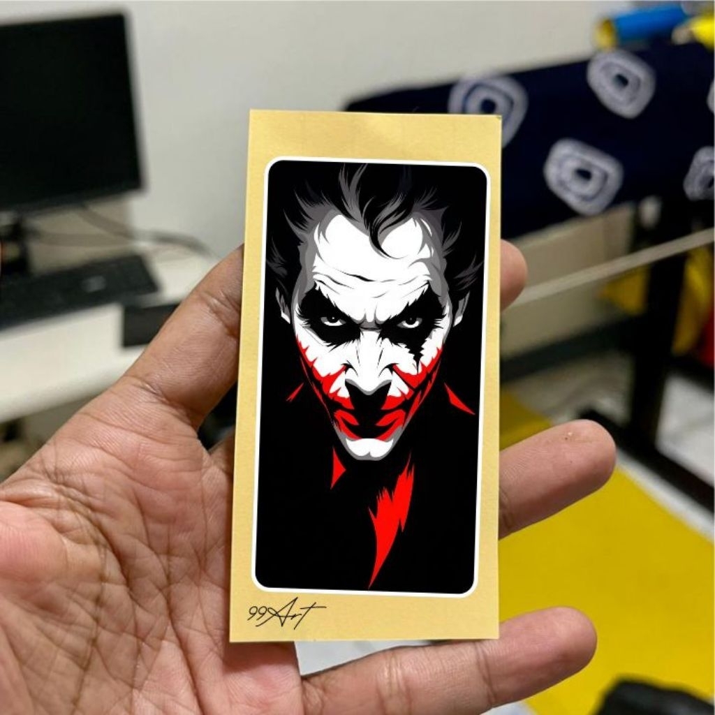 

sticker joker, joker, stiker reflektive nyala dan hologram