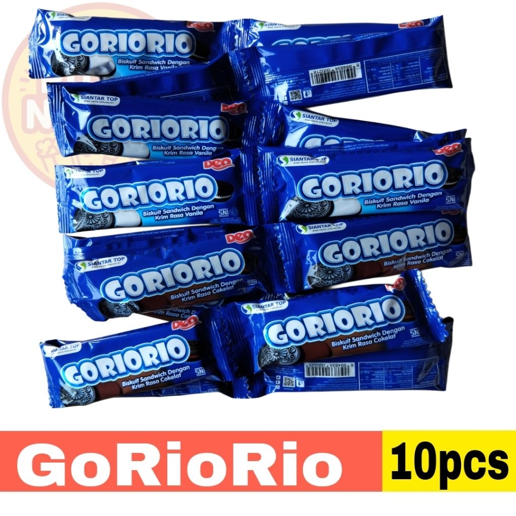 

Deo GoRioRio Biskuit Krim Vanilla / Cokelat Renceng isi 10pcs