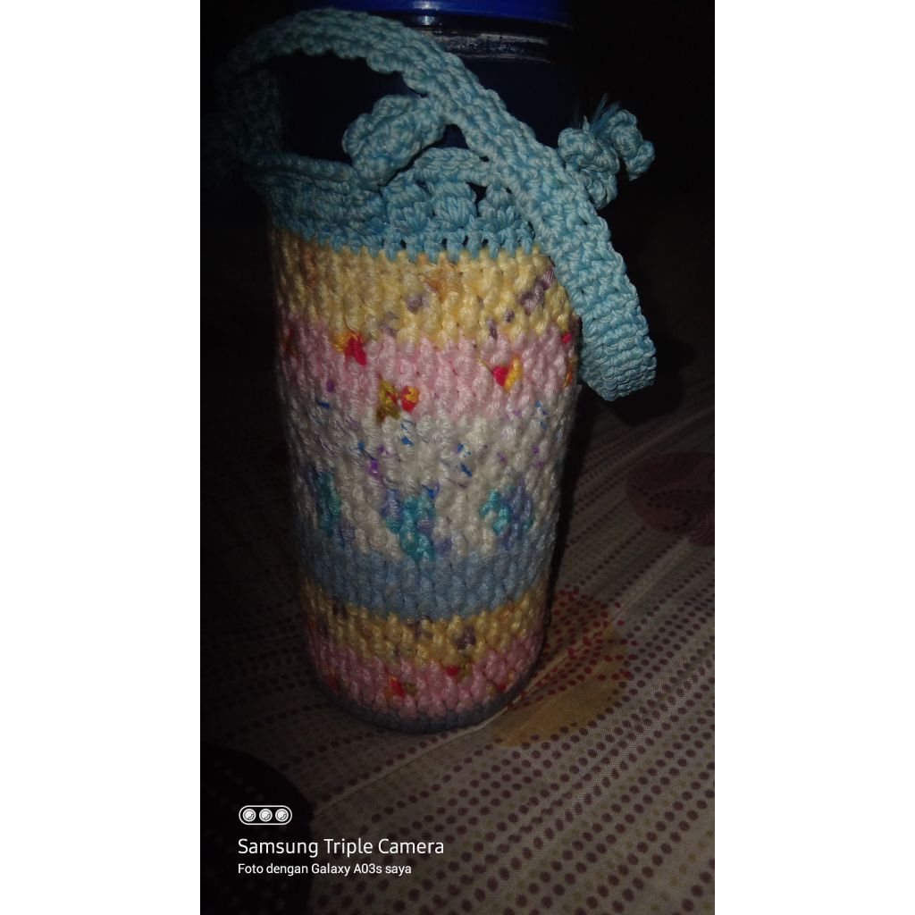 Crochet Bottle Holder Tas Botol Rajut Handmade Rajutan