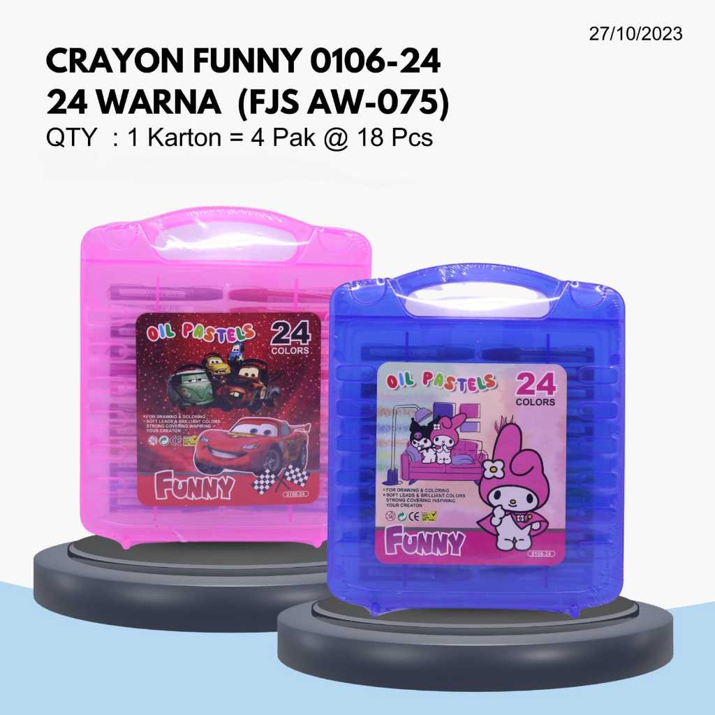 

CRAYON 12 WARNA FUNNY 0106-24 1 SET ISI 24 WARNA