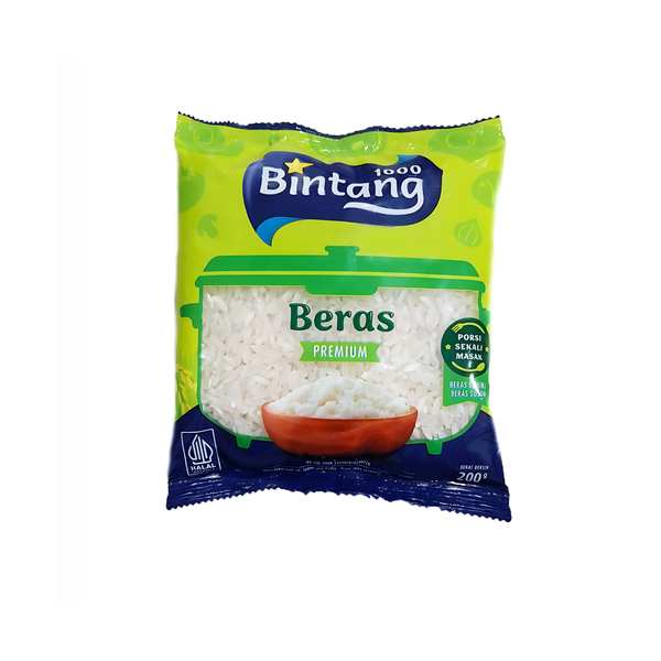 

Beras 1000 Bintang 200gr/ Beras Premium/Beras Bintang
