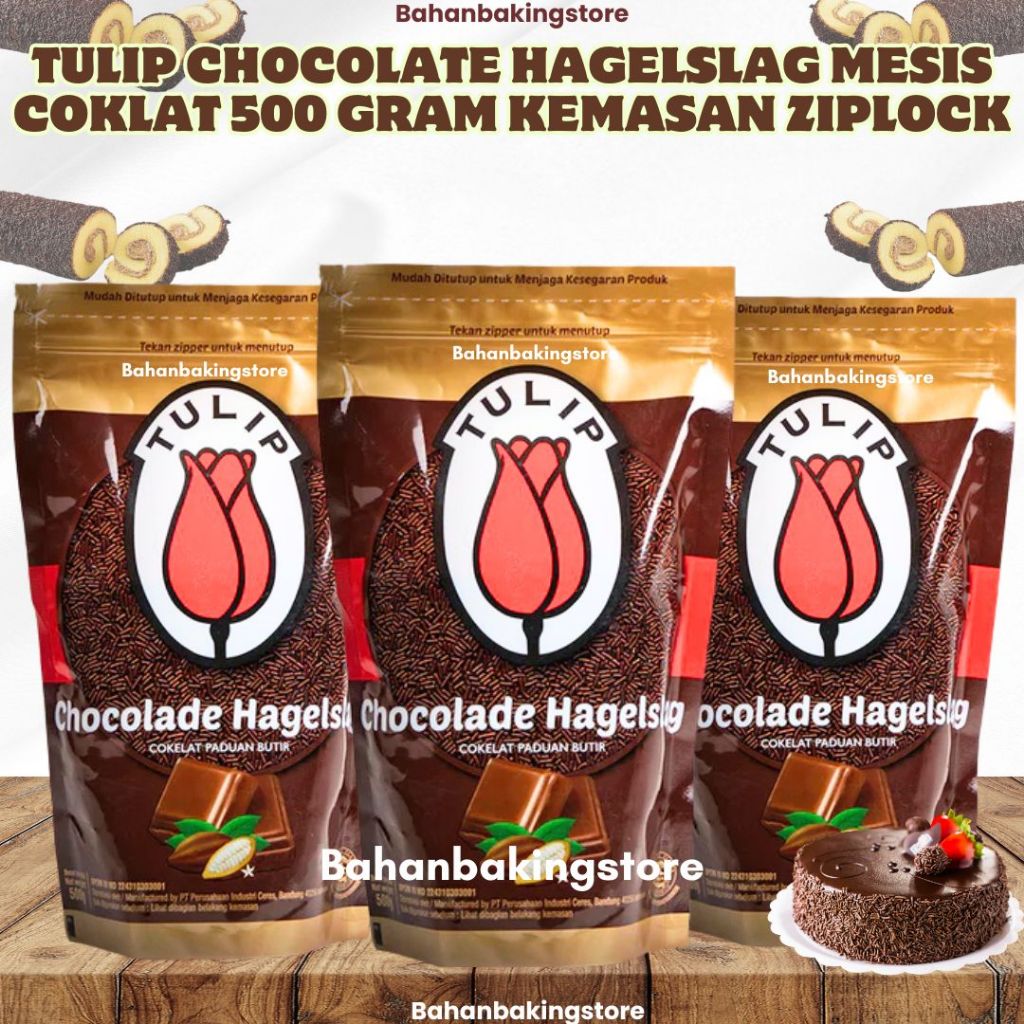 

TULIP CHOCOLATE HAGELSLAG MESIS COKLAT 500 GRAM KEMASAN ZIPLOCK ORIGINAL