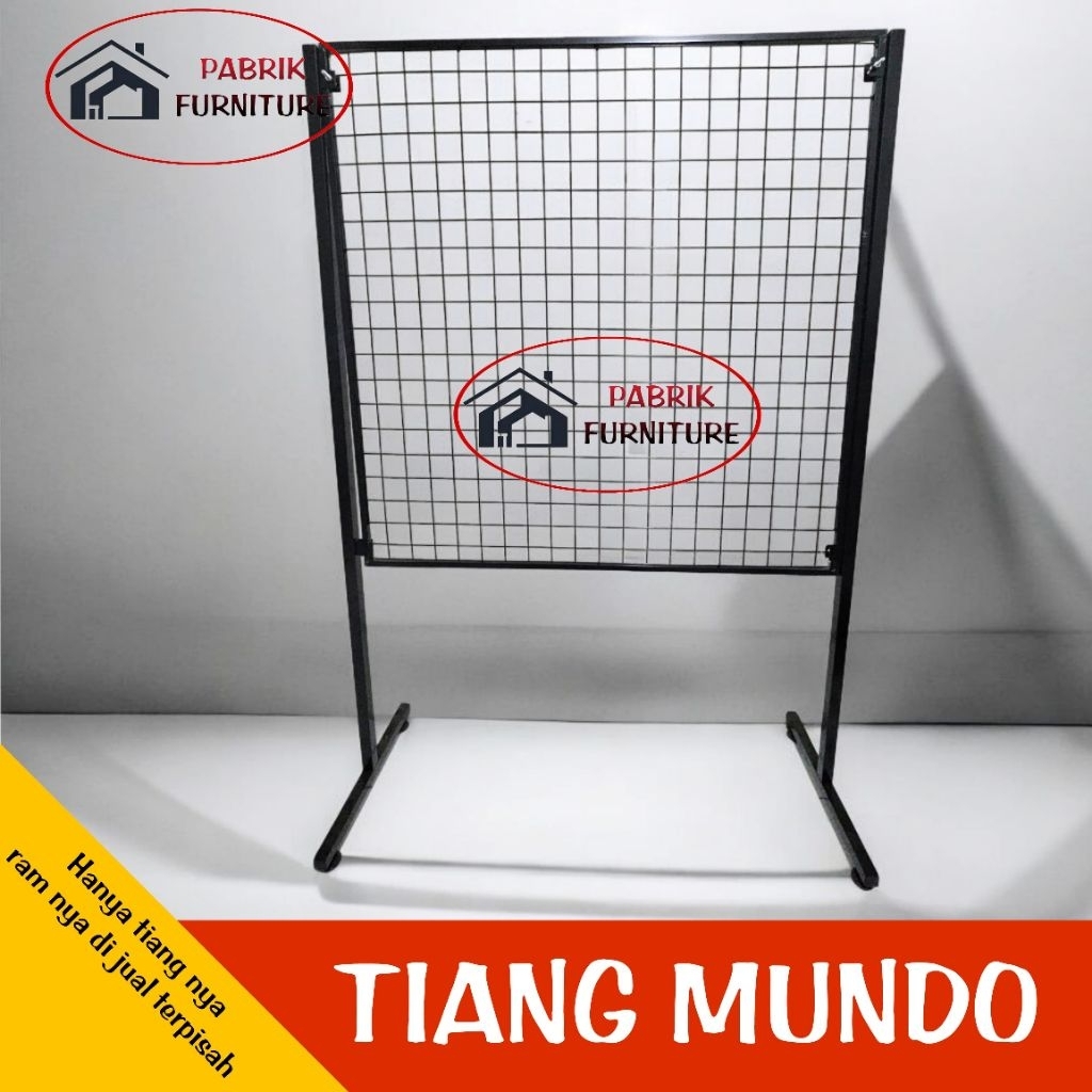 Tiang mundo Kaki Ram Besi Penyangga Ram Tiang Gantungan Display  Produk ( Hanya tiang )